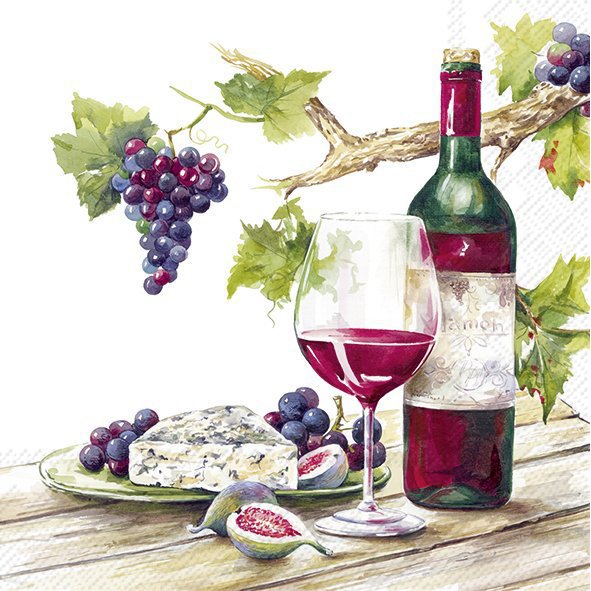 Napkins 25x25 cm - RED WINE TASTING