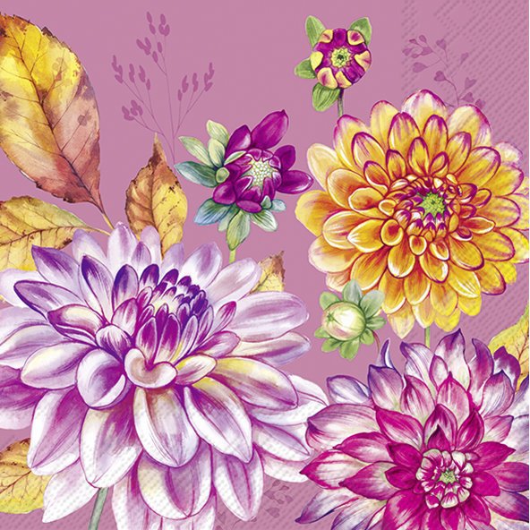 Servietten 25x25 cm - DAHLINA pink