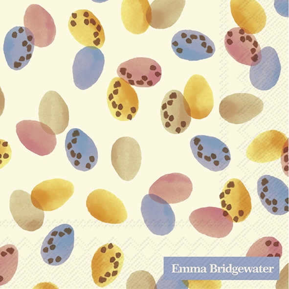Servilletas 25x25 cm - MINI EGGS cream, Huevos,  Emma Bridgewater,  Huevos de Pascua,  Semana Santa