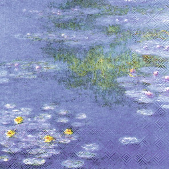Servietten 33x33 cm - MONET : WATERLILIES, Monet, Seerosen Servietten 33x33 cm - MONET : WATERLILIES