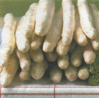 Napkins 33x33 cm - ASPARAGUS SEASON                        