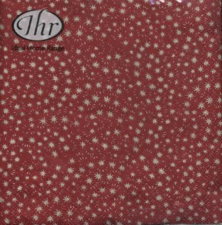 Servietten 33x33 cm - DANCING STARS red, Sterne