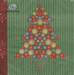 Servilletas 33x33 cm - GLANCE AND GLITTER red