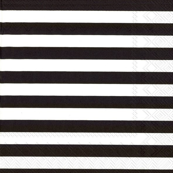 Napkins 33x33 cm - TASARAITA black, strip,  samples