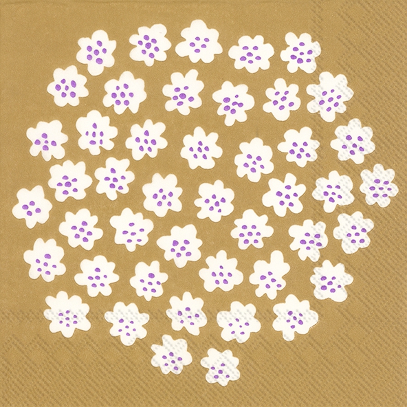 Servietten 33x33 cm - PUKETTI ochre