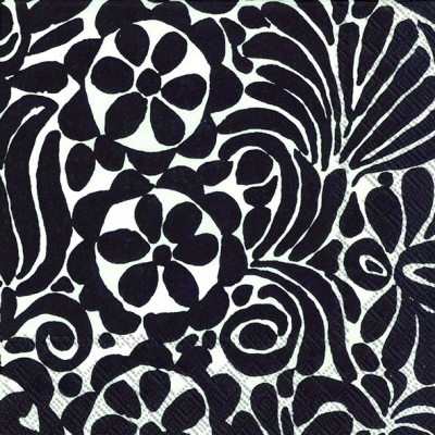 Servietten 33x33 cm - TAMARA black, Muster, Ornamente Servietten 33x33 cm - TAMARA black