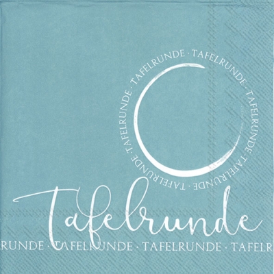 Servietten 33x33 cm - TAFELRUNDE turquoise