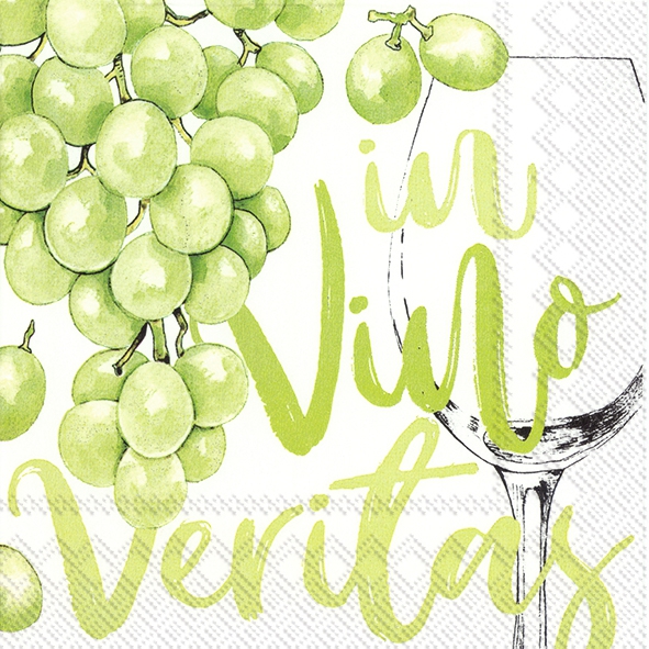 Napkins 33x33 cm - VINO BIANCO, white wine, grapes, Wine, Fruits, champagne Napkins 33x33 cm - VINO BIANCO