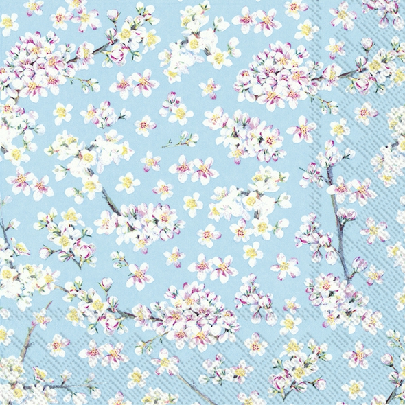 Servietten 33x33 cm - HARMONY FOREVER light blue
