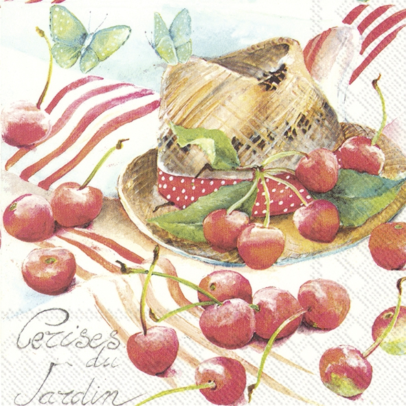 Napkins 33x33 cm - SUMMER CHERRY