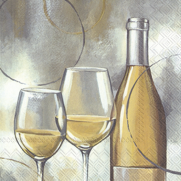 Napkins 33x33 cm - MODERN WHITE WINE