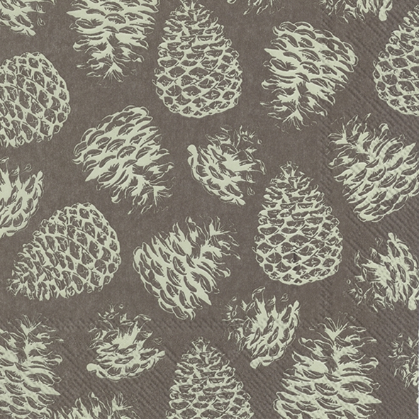 Napkins 33x33 cm - MAGIC PINE brown