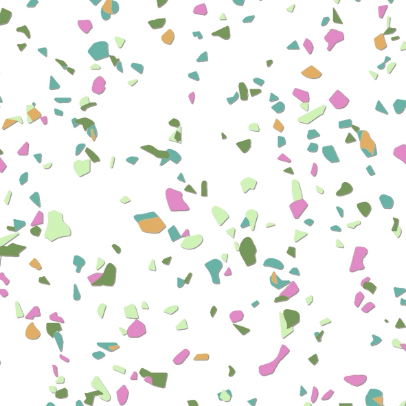 Servietten 33x33 cm - TERRAZZO light green, Muster Servietten 33x33 cm - TERRAZZO light green