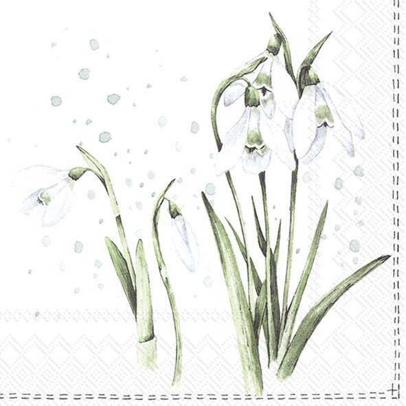 Servetten 33x33 cm - SPRING GREETINGS