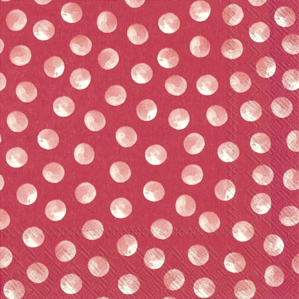 Napkins 33x33 cm - PIGGY DOTS red, points, red, samples Napkins 33x33 cm - PIGGY DOTS red