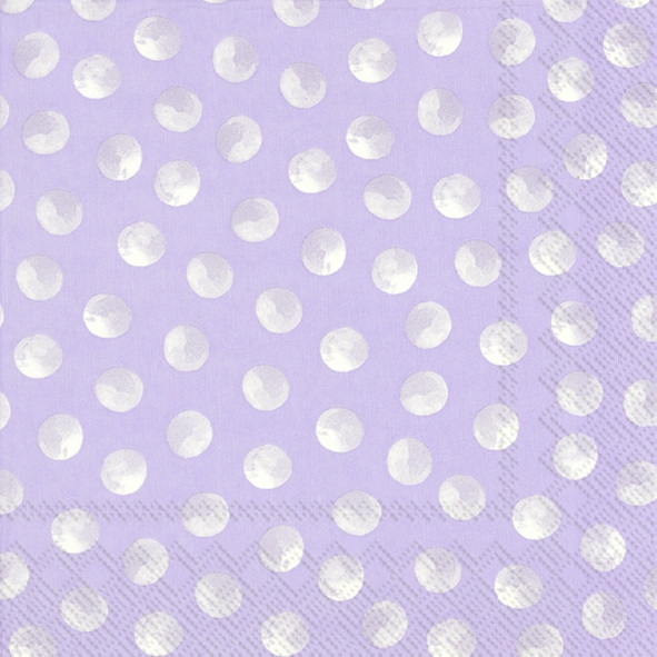 Napkins 33x33 cm - PIGGY DOTS lavender, points, samples, lavender Napkins 33x33 cm - PIGGY DOTS lavender