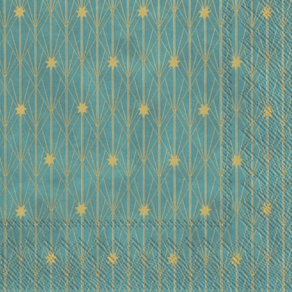 餐巾33x33厘米 - ARTDECO LITTLE STARS petrol