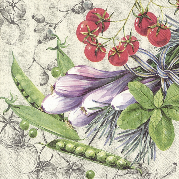 餐巾33x33厘米 - VEGGIE CUISINE linen