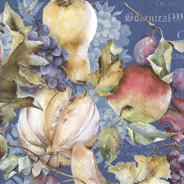 餐巾33x33厘米 - FRUTOS DE LA CATRINA dark blue