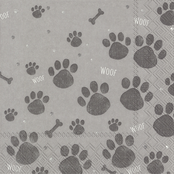 Servietten 33x33 cm - STEP BY STEP grey