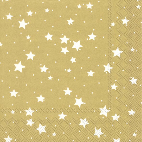 Servietten 33x33 cm - STELLA DI NATALE gold