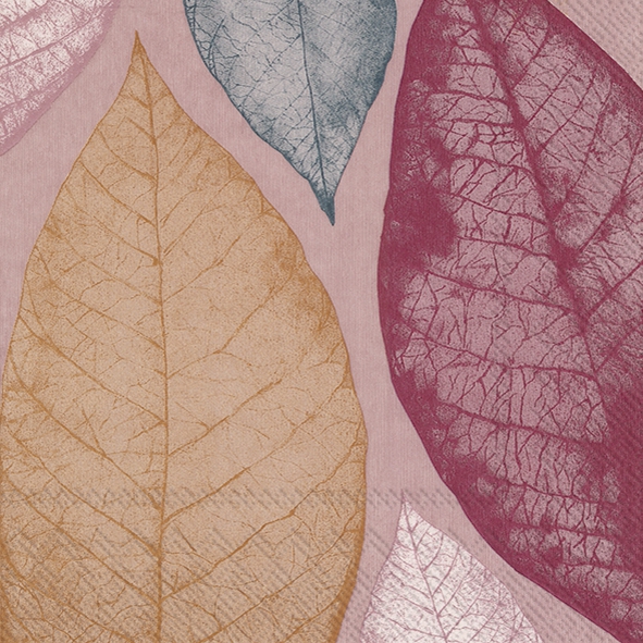 餐巾33x33厘米 - BIG LEAVES red