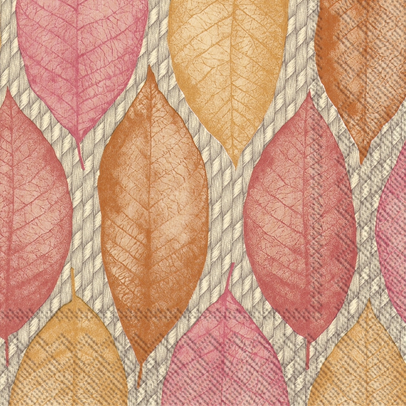Servietten 33x33 cm - STRAIGHT LEAVES linen