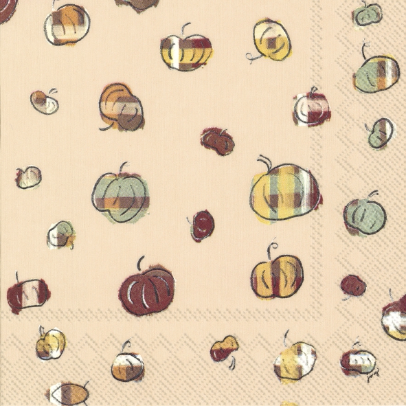 餐巾33x33厘米 - FALL PLAID PUMPKINS