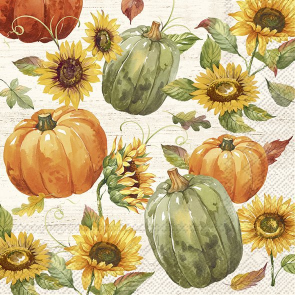 Servietten 33x33 cm - GLORY HARVEST cream