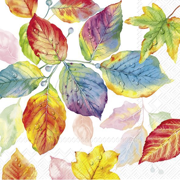Napkins 33x33 cm - COLORFUL LEAVES