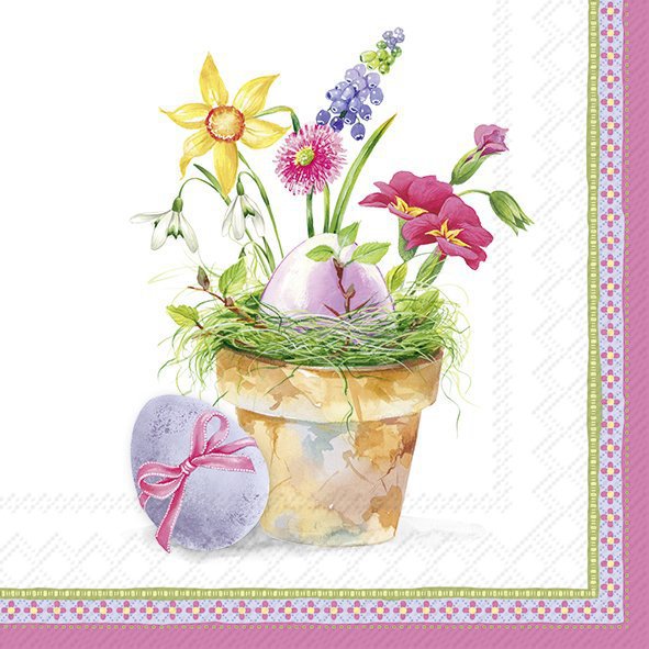 Servietten 33x33 cm - FLOWER EASTER EGGS