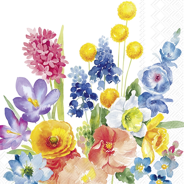 Tovaglioli 33x33 cm - EARLY MAGIC, Fiori di primavera,  Prato fiorito,  Primavera,  I fiori,  Foresta,  Primavera,  Prati