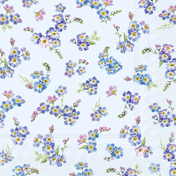 Tovaglioli 33x33 cm - VALERIA blue, I fiori