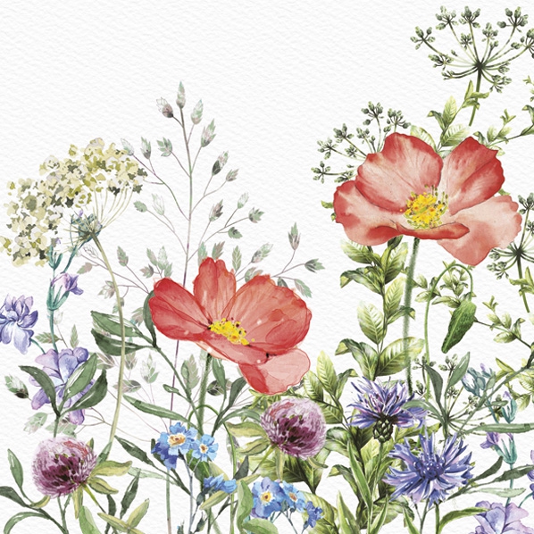 Servietten 33x33 cm - Meadow in June