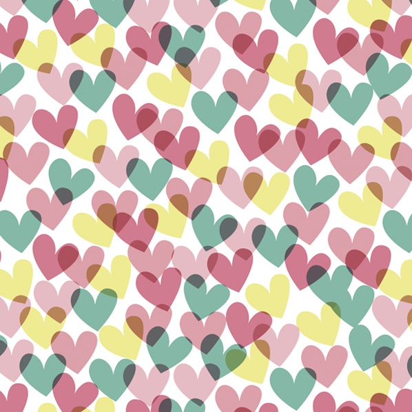 Servietten 33x33 cm - Colourful Hearts