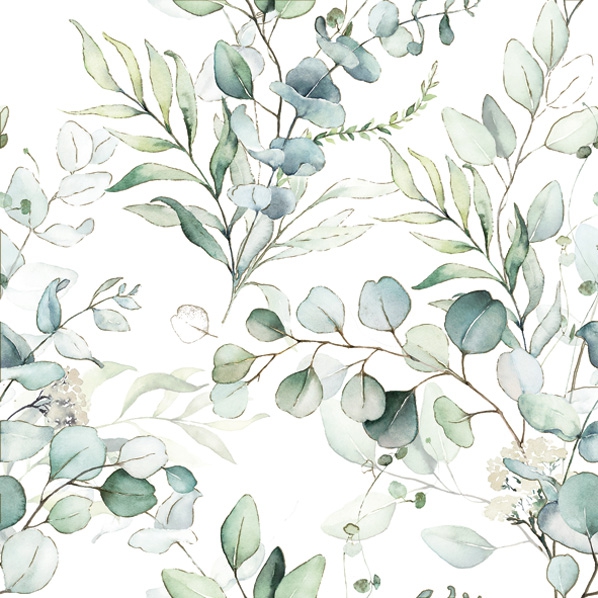 Servilletas 33x33 cm - Eucalyptus Twigs, 