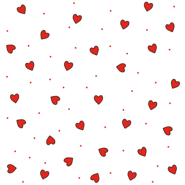 Serwetki 33x33 cm - Cute Small Hearts, Serca,  Walentynki,  Mi?o??,  Wydarzenia