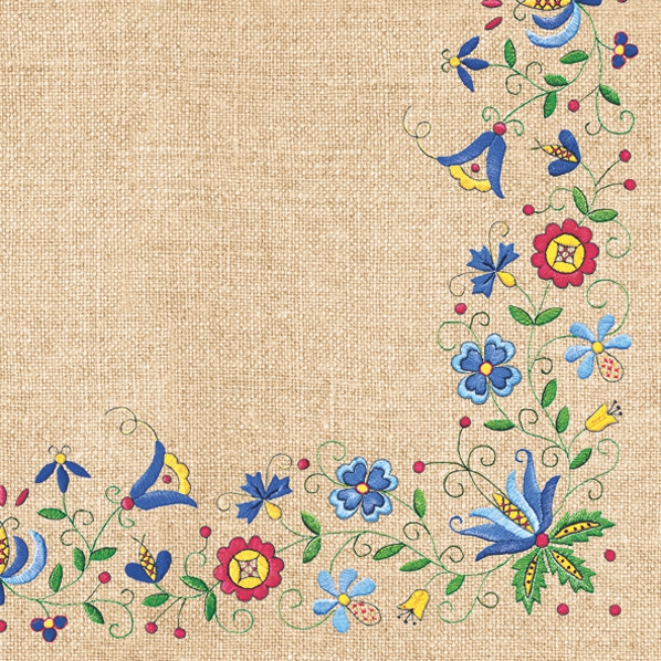 Servilletas 33x33 cm - Kashubian Folk 4