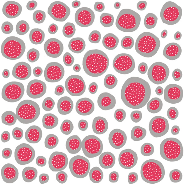 Servietten 33x33 cm - Irregular Bubbles Pink/Grey