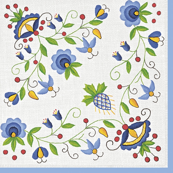 Serwetki 33x33 cm - Pucki Embroidery Folk, Haft,  Folklor,  Obrus,  Kwiaty