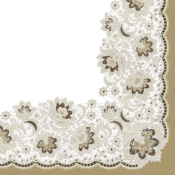 Serwetki 33x33 cm - Elegant Richelieu Gold, Top,  Obrus,  z?oto,  Próbka,  Vintage