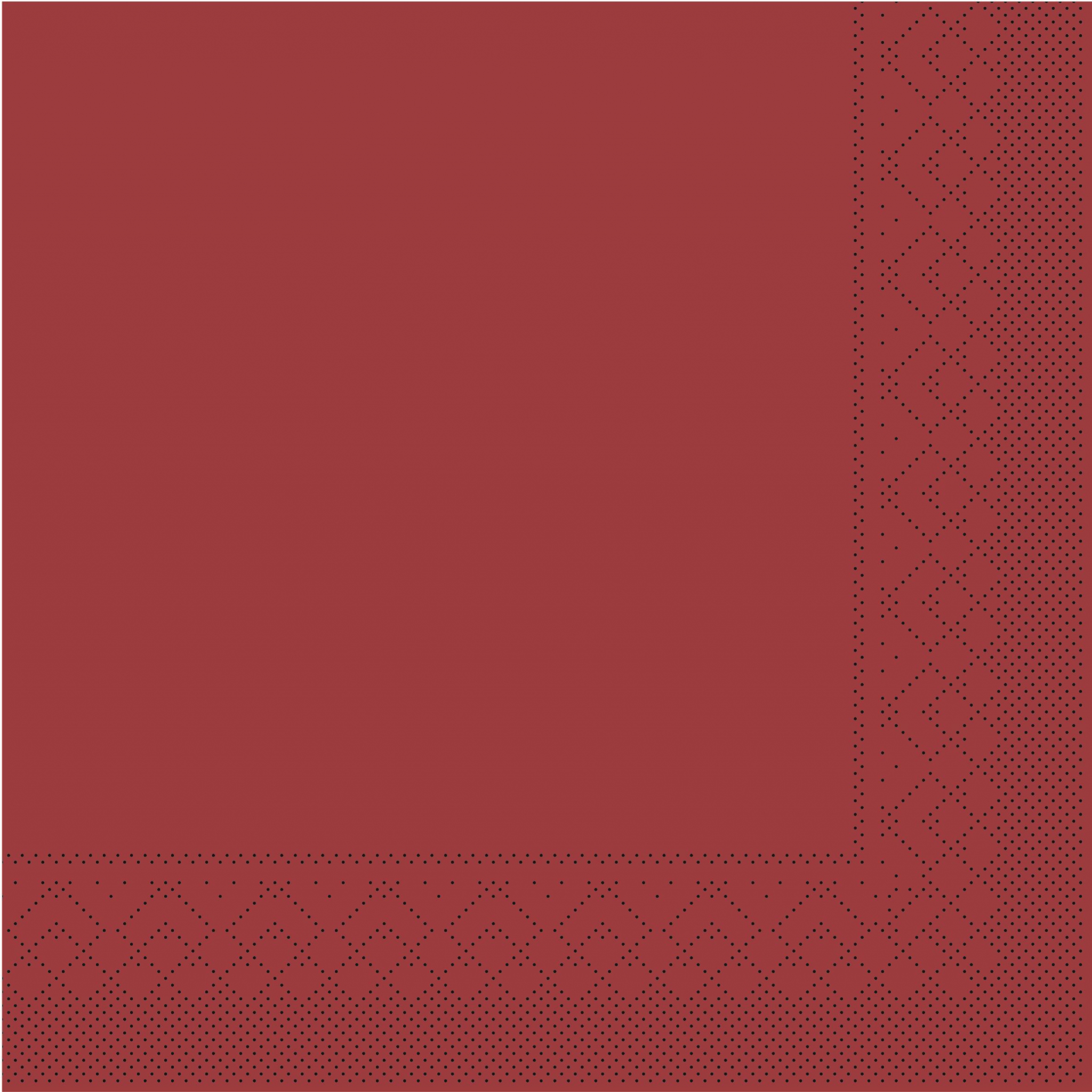 Guardanapos de tecido 33x33 cm - BASIC  BORDEAUX  33x33 cm 1/4-Falz