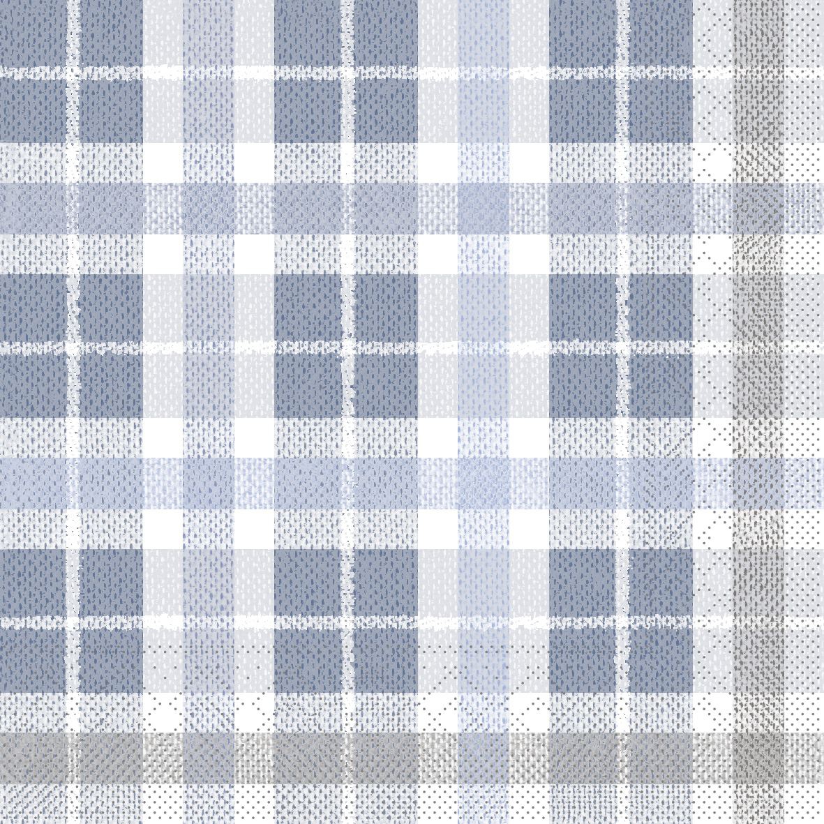 Tissue napkins 33x33 cm - Fred  (blau/dunkelgrau)