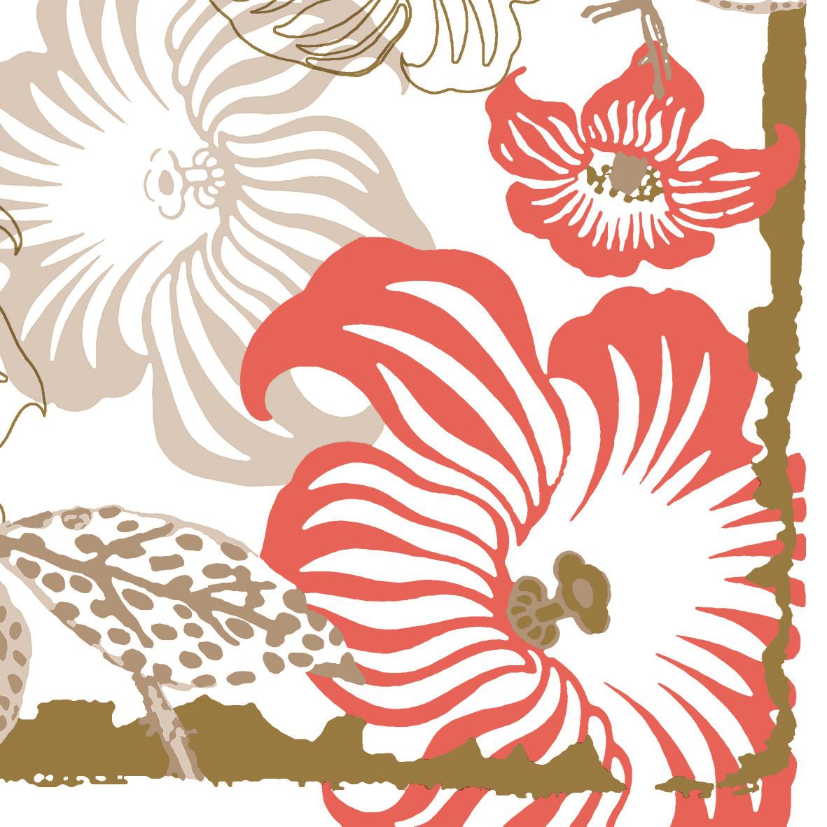 Linclass napkins 40x40 cm - Mara  (rot/braun)