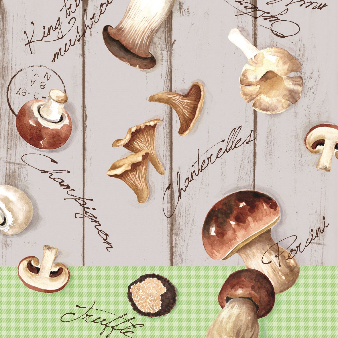 Linclass napkins 40x40 cm - Buliz  (Pilze)