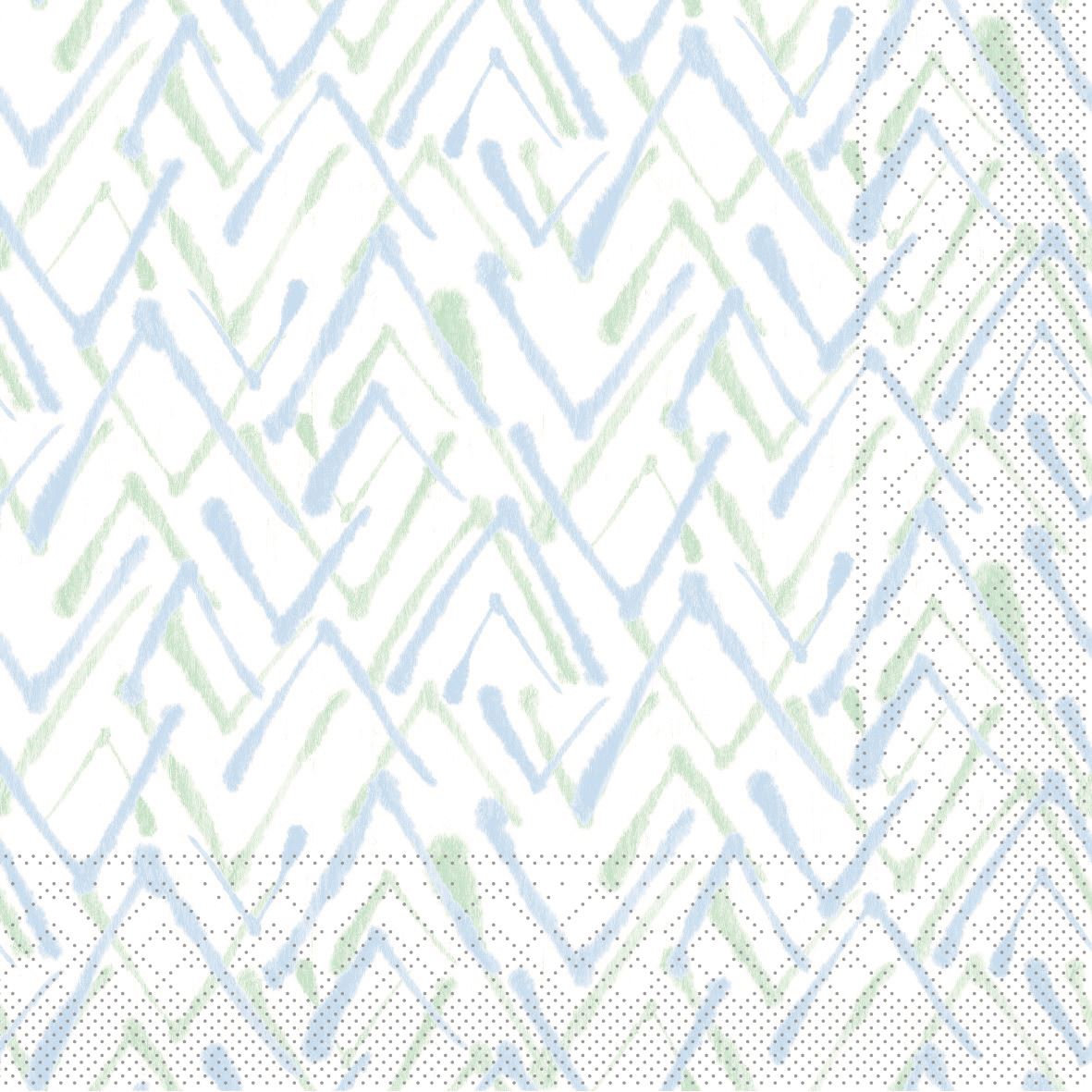Tissue napkins 33x33 cm - ZACK  (grün/blau)