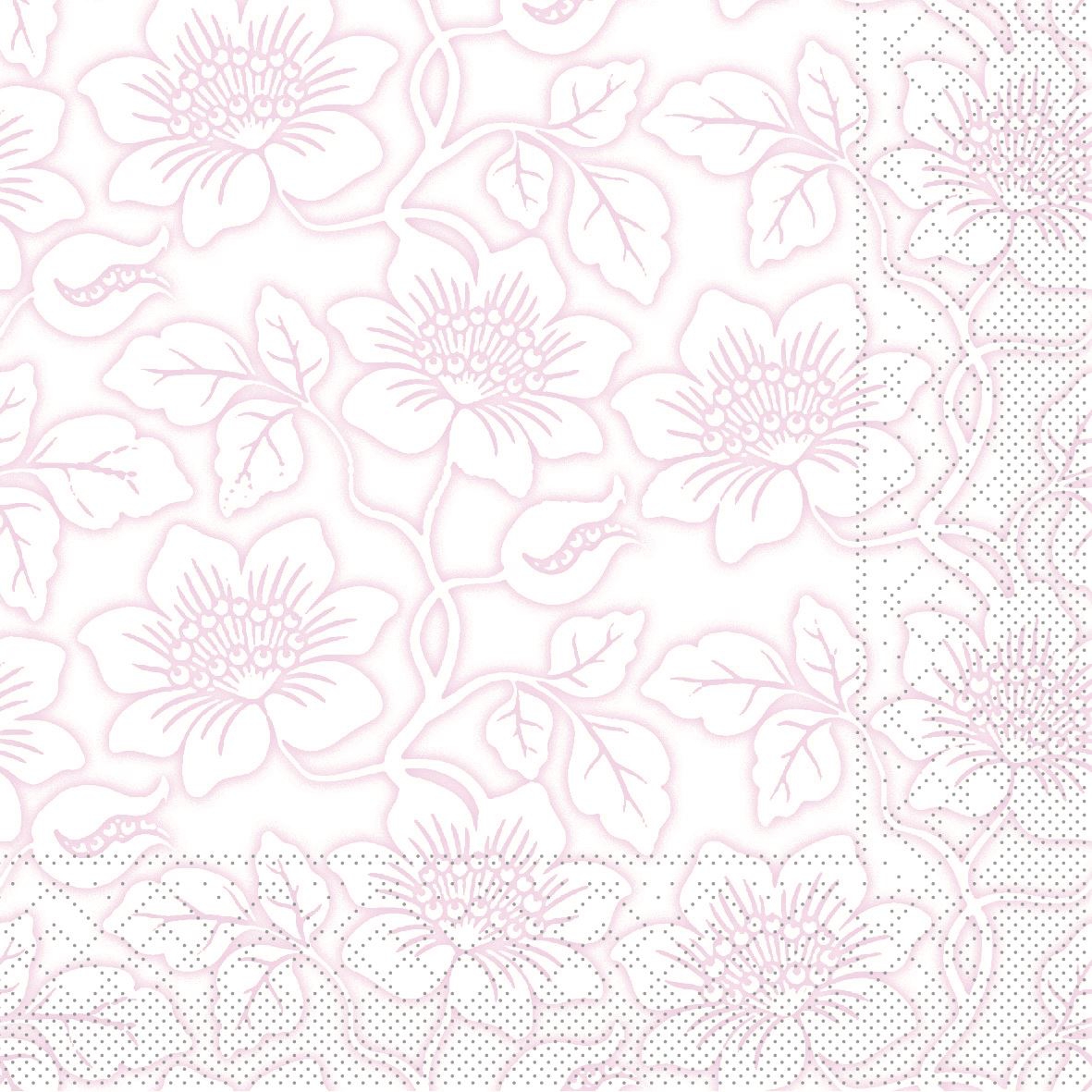 Tissue napkins 33x33 cm - Hedda  (rosé)