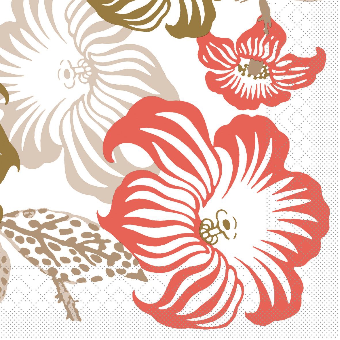 Tissue napkins 33x33 cm - Mara  (rot/braun)