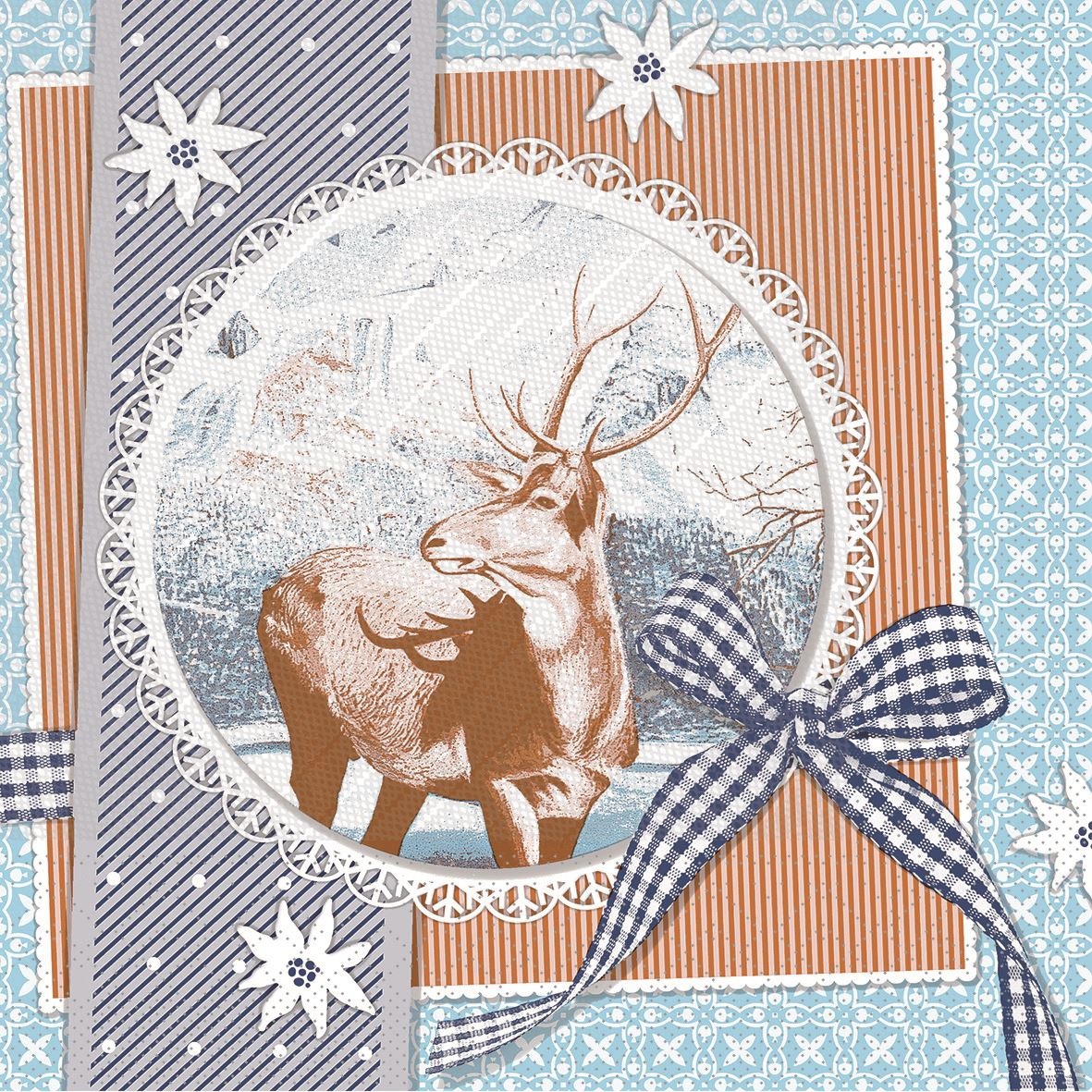 Guardanapos tissue DeLuxe - Finn  (blau)