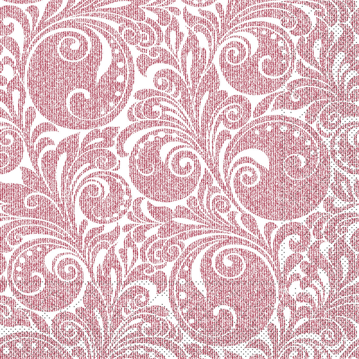Tissue napkins 33x33 cm - Jordan  (weiss/bordeaux)